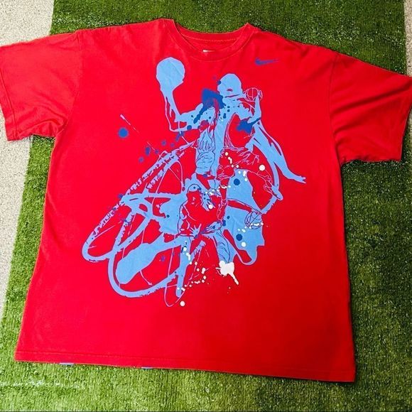 Nike Basketball Double Side Print T-Shirt Size XL - Picture 1 of 8